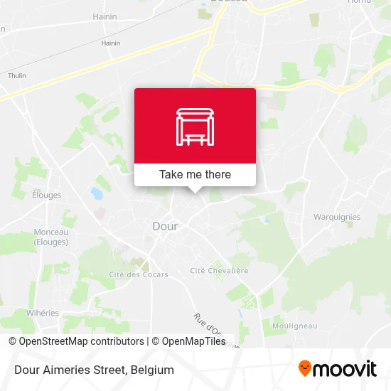 Dour Aimeries Street map