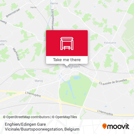 Enghien / Edingen Gare Vicinale / Buurtspoorwegstation map