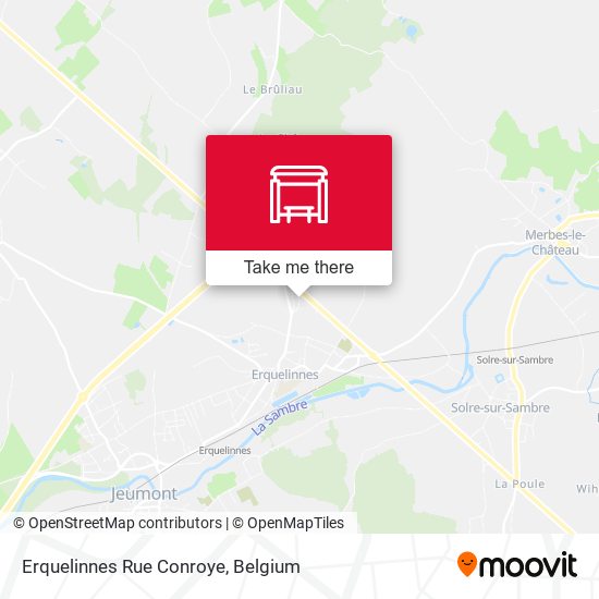 Erquelinnes Rue Conroye map