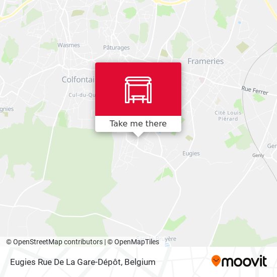Eugies Rue De La Gare-Dépôt map