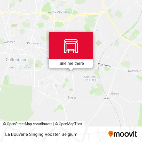 La Bouverie Singing Rooster map