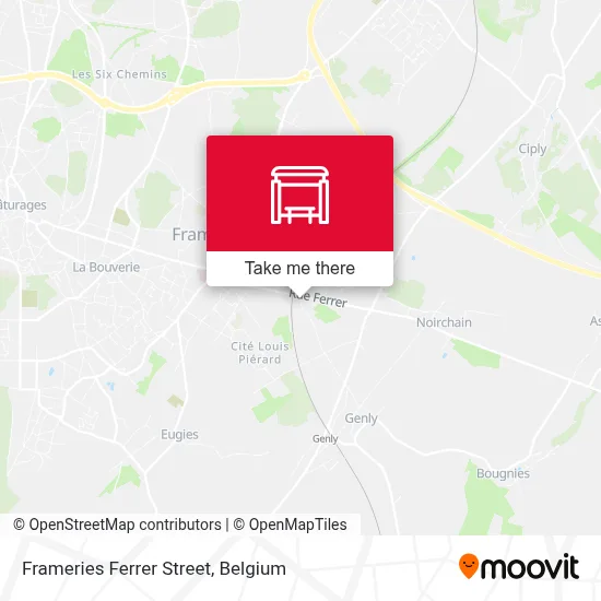 Frameries Ferrer Street map