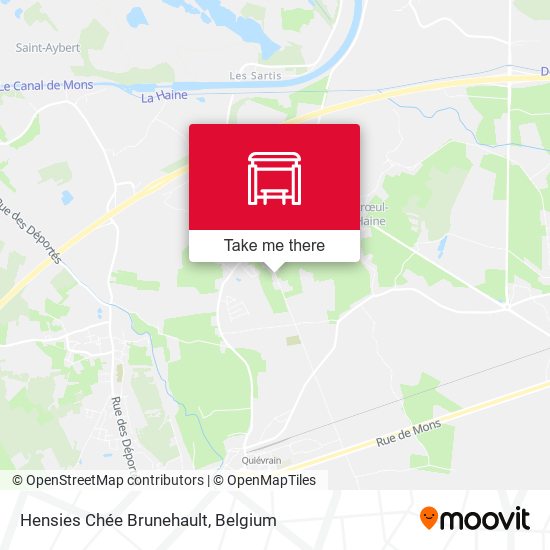 Hensies Chée Brunehault map