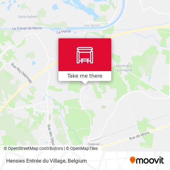 Hensies Entrée du Village map