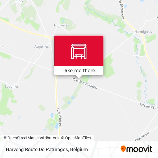 Harveng Route De Pâturages plan
