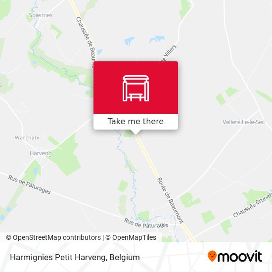 Harmignies Petit Harveng map