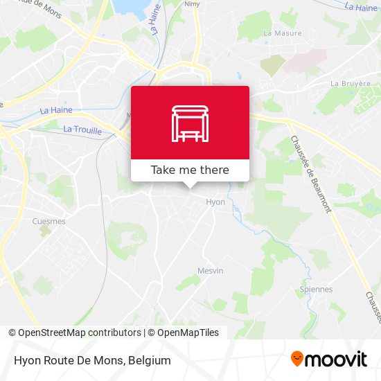 Hyon Route De Mons map