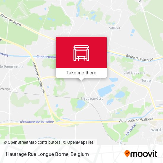 Hautrage Rue Longue Borne map