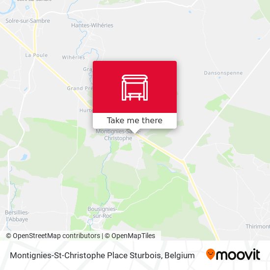 Montignies-St-Christophe Place Sturbois map
