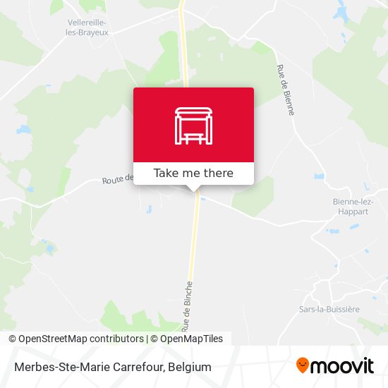 Merbes-Ste-Marie Carrefour map