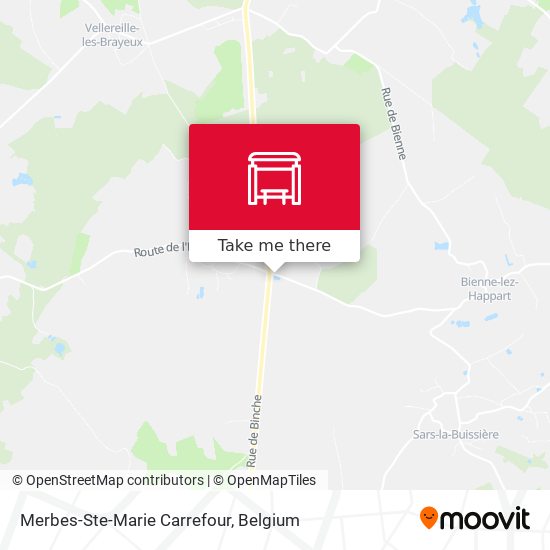 Merbes-Ste-Marie Carrefour map