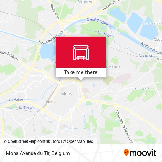 Mons Avenue du Tir map