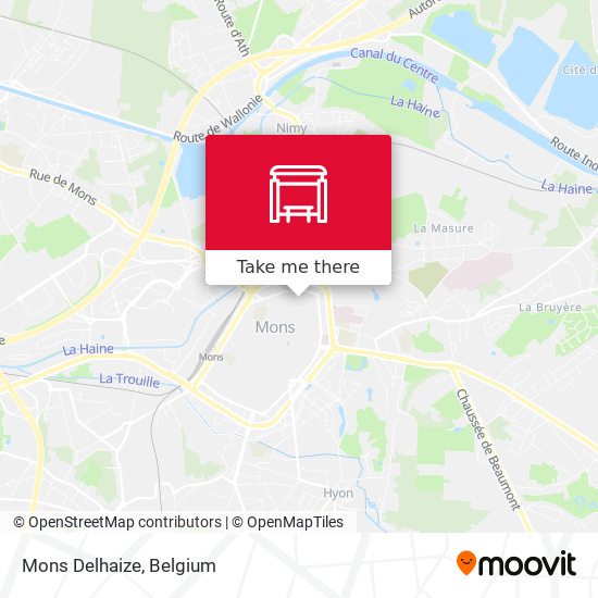 Mons Delhaize map