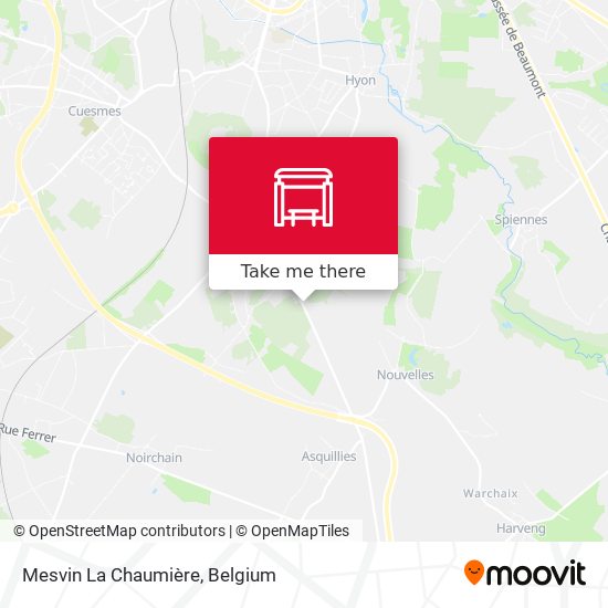 Mesvin La Chaumière map