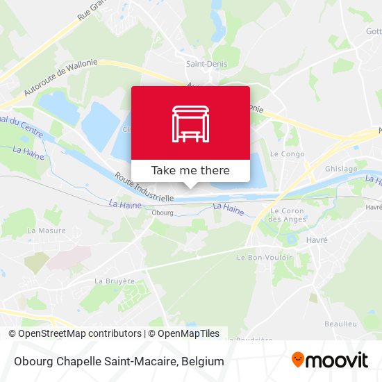 Obourg Chapelle Saint-Macaire map