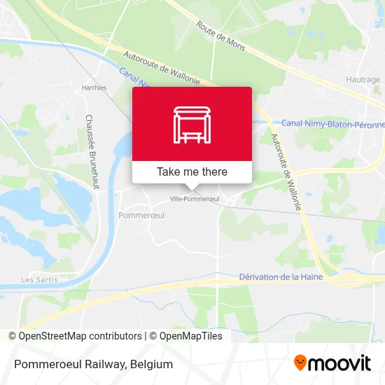 Pommeroeul Railway map
