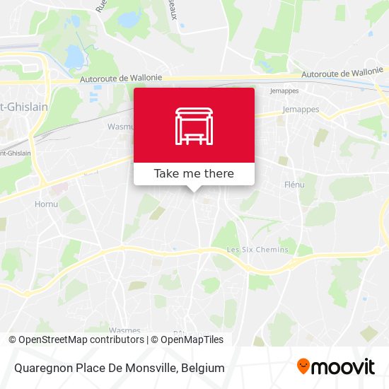 Quaregnon Place De Monsville map