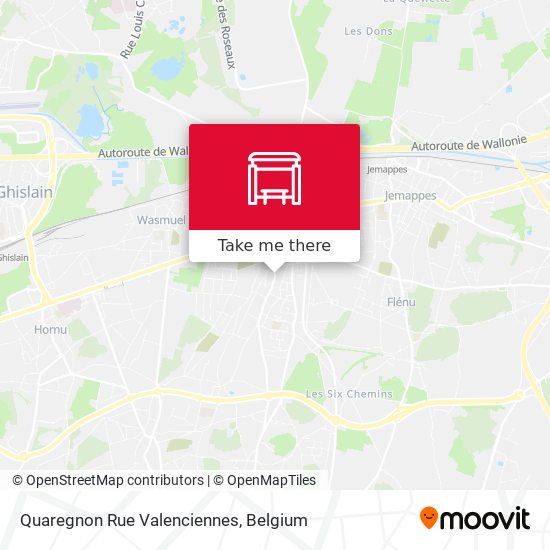 Quaregnon Rue Valenciennes map