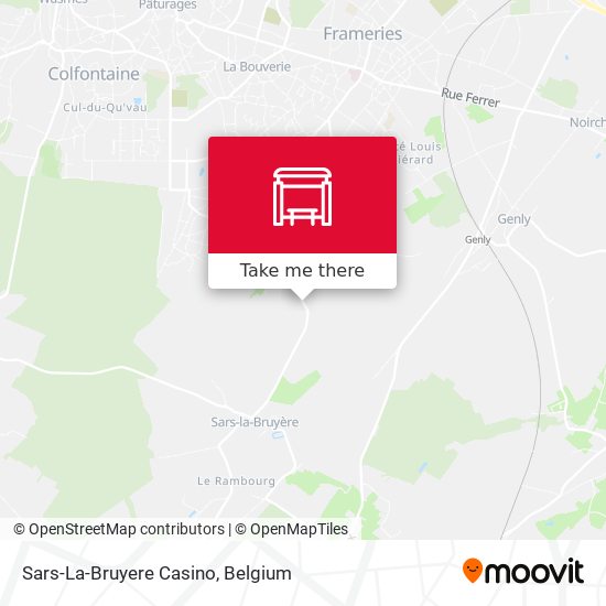 Sars-La-Bruyere Casino map