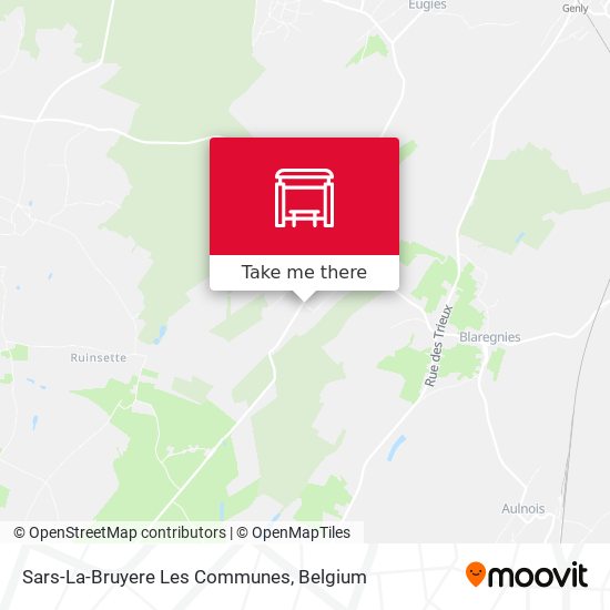 Sars-La-Bruyere Les Communes map