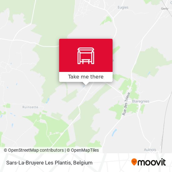 Sars-La-Bruyere Les Plantis map