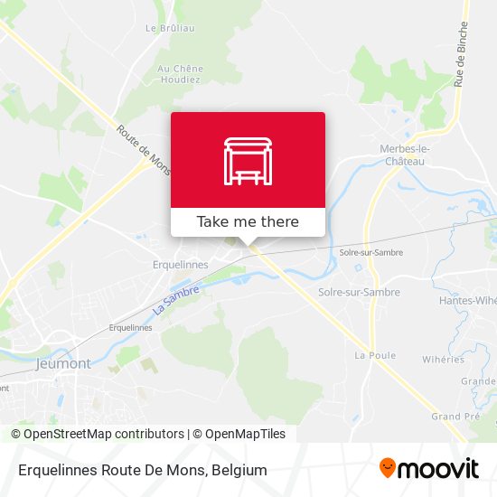 Erquelinnes Route De Mons map