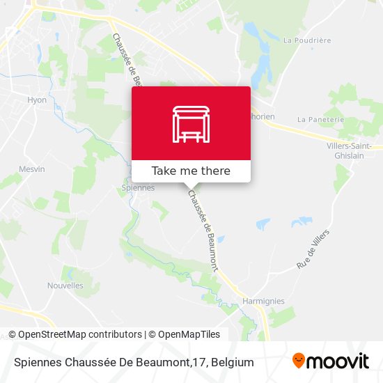 Spiennes Chaussée De Beaumont,17 map