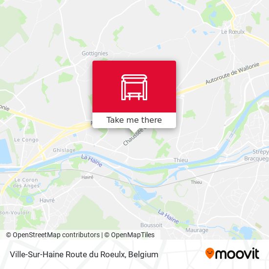 Ville-Sur-Haine Route du Roeulx plan