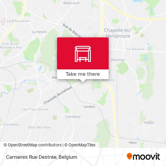 Carnieres Rue Destrée map