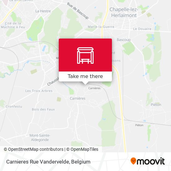 Carnieres Rue Vandervelde plan