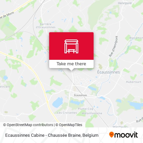 Ecaussinnes Cabine - Chaussée Braine plan