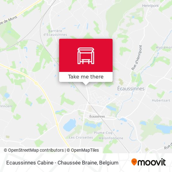 Ecaussinnes Cabine - Chaussée Braine plan