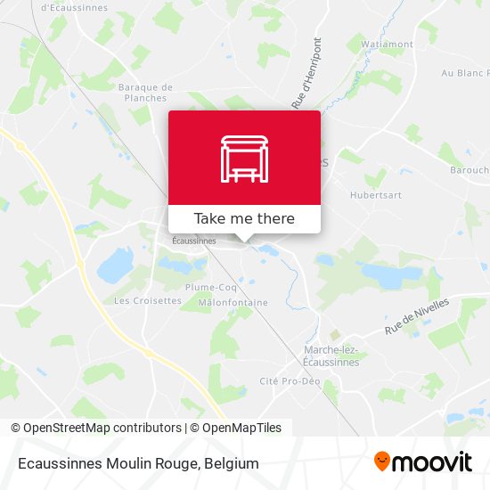 Ecaussinnes Moulin Rouge map