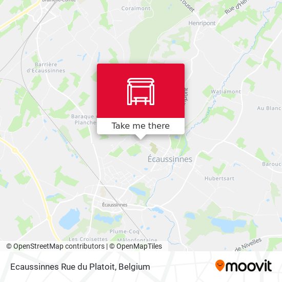 Ecaussinnes Rue du Platoit map