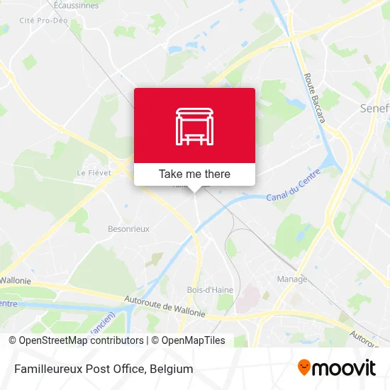 Familleureux Post Office map