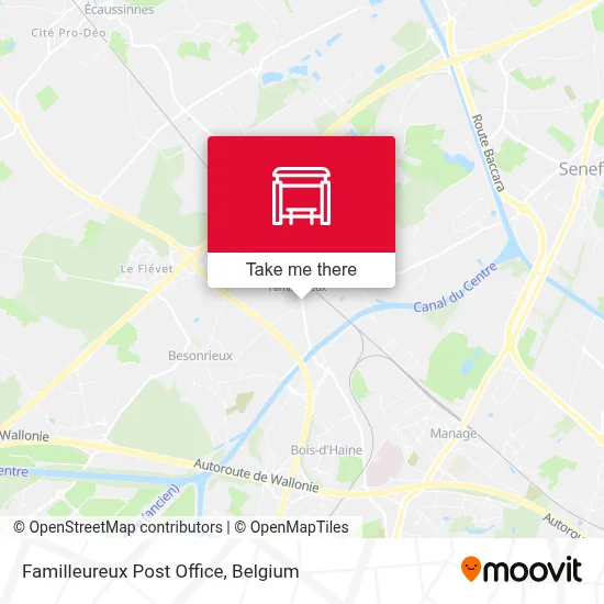 Familleureux Post Office map