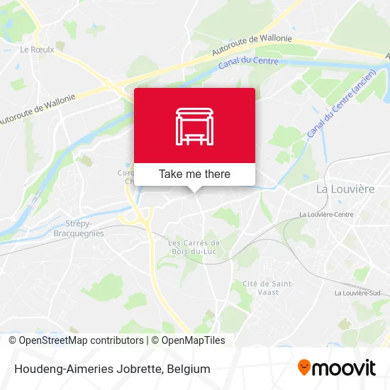 Houdeng-Aimeries Jobrette map