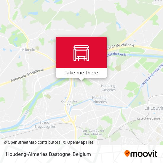 Houdeng-Aimeries Bastogne map