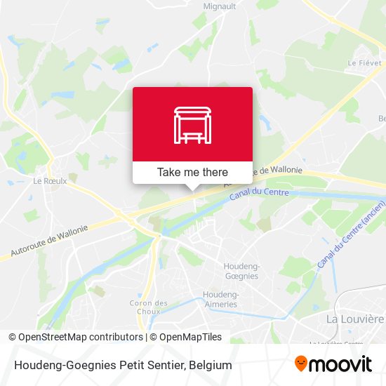 Houdeng-Goegnies Petit Sentier map