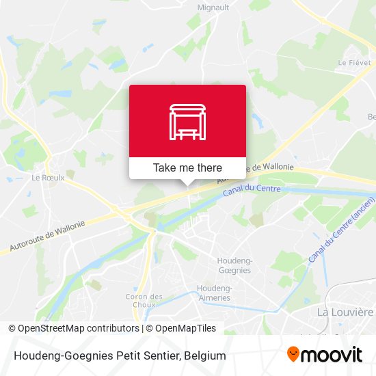 Houdeng-Goegnies Petit Sentier map