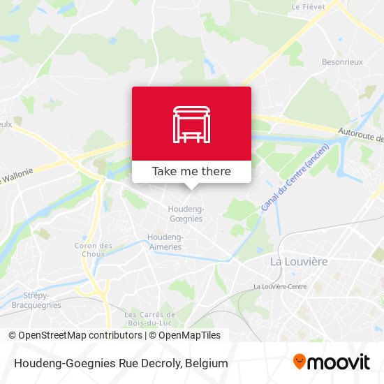 Houdeng-Goegnies Rue Decroly map