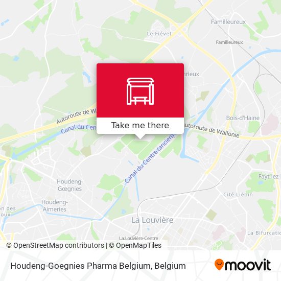 Houdeng-Goegnies Pharma Belgium map