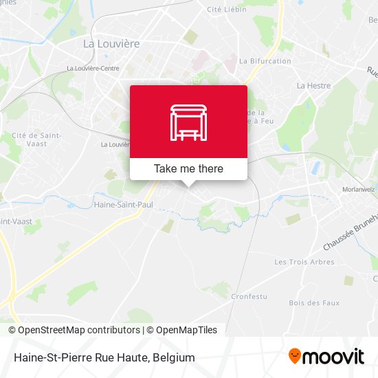 Haine-St-Pierre Rue Haute map
