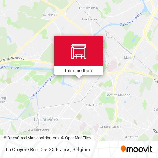 La Croyere Rue Des 25 Francs map