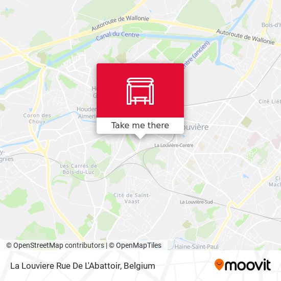 La Louviere Rue De L'Abattoir plan