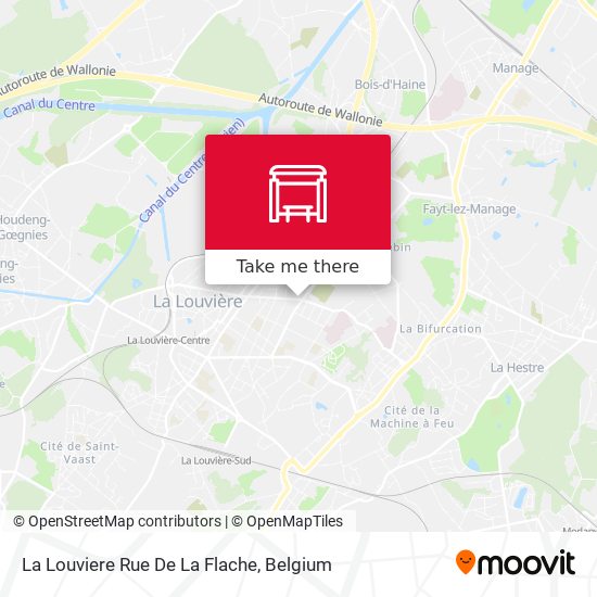 La Louviere Rue De La Flache map