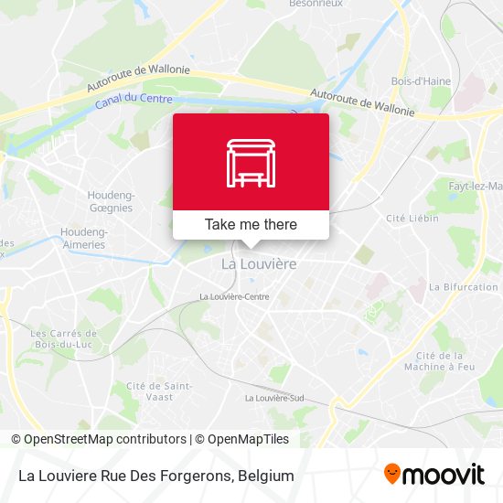 La Louviere Rue Des Forgerons map