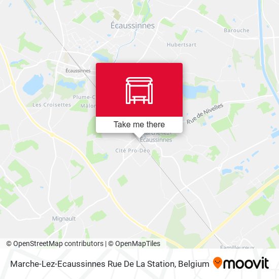 Marche-Lez-Ecaussinnes Rue De La Station map