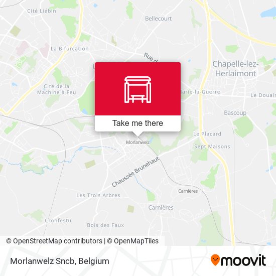 Morlanwelz Sncb map