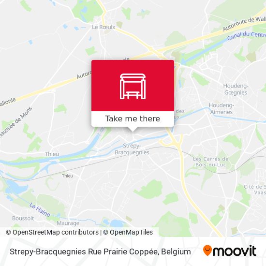 Strepy-Bracquegnies Rue Prairie Coppée map